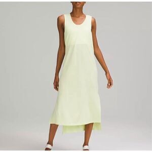 Lululemon All Yours Tank Maxi Dress CPNG Crispin Neon Green size 14